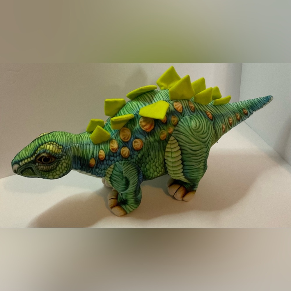Stegosaurus Green and Yellow Dinosaur 19" Reptile Plush‎ Stuffed Animal Toy